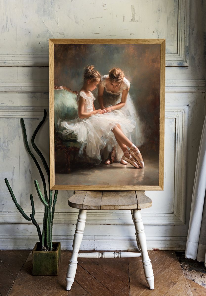 Ballerina Study Fine-Art Poster. — room view 1