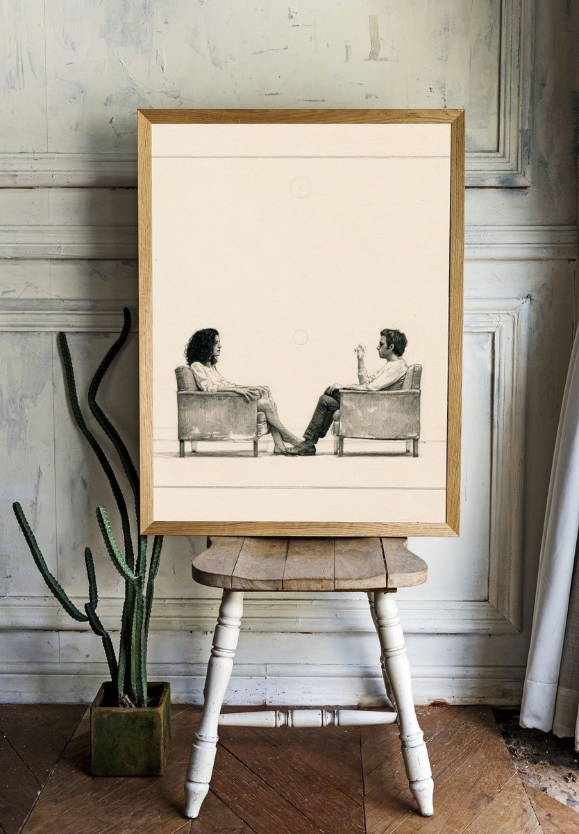 Quiet Conversation Fine-Art Print. — room view 1