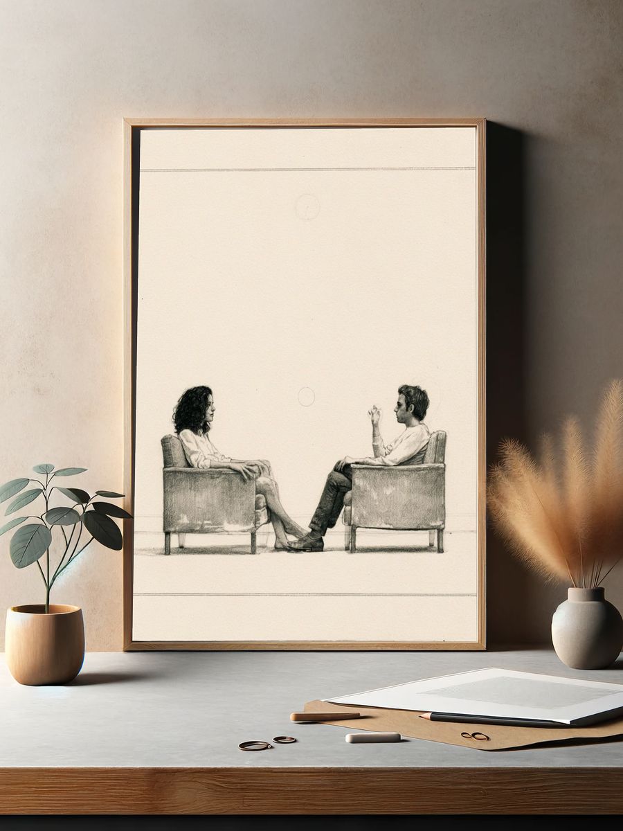 Quiet Conversation Fine-Art Print. — room view 2
