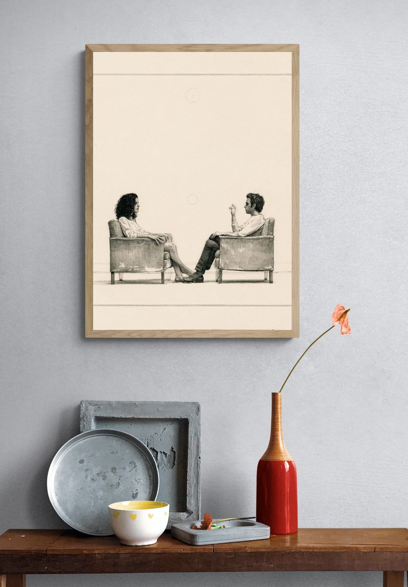 Quiet Conversation Fine-Art Print. — room view 3
