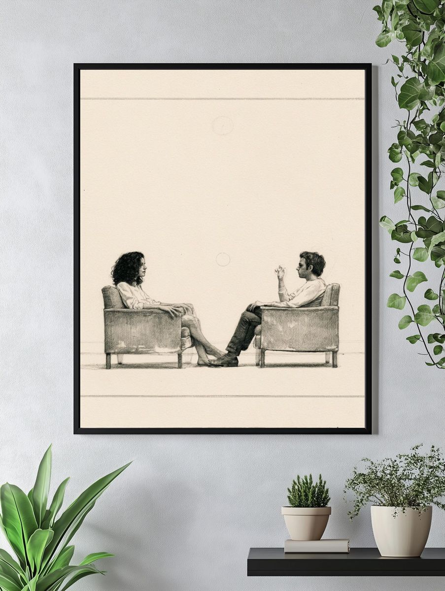 Quiet Conversation Fine-Art Print. — room view 4