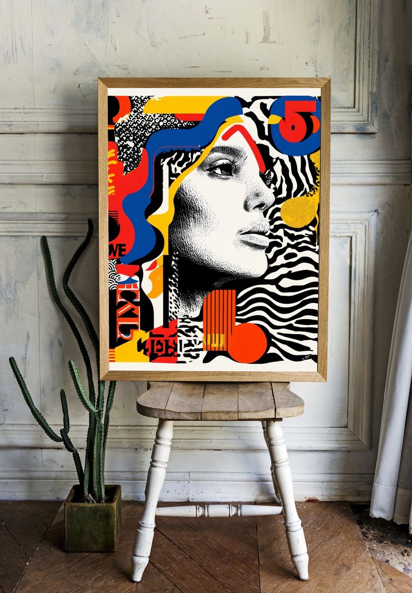 Pop Art Woman Portrait Poster. room preview