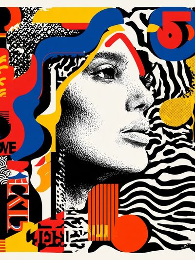 Pop Art Woman Portrait Poster. poster print