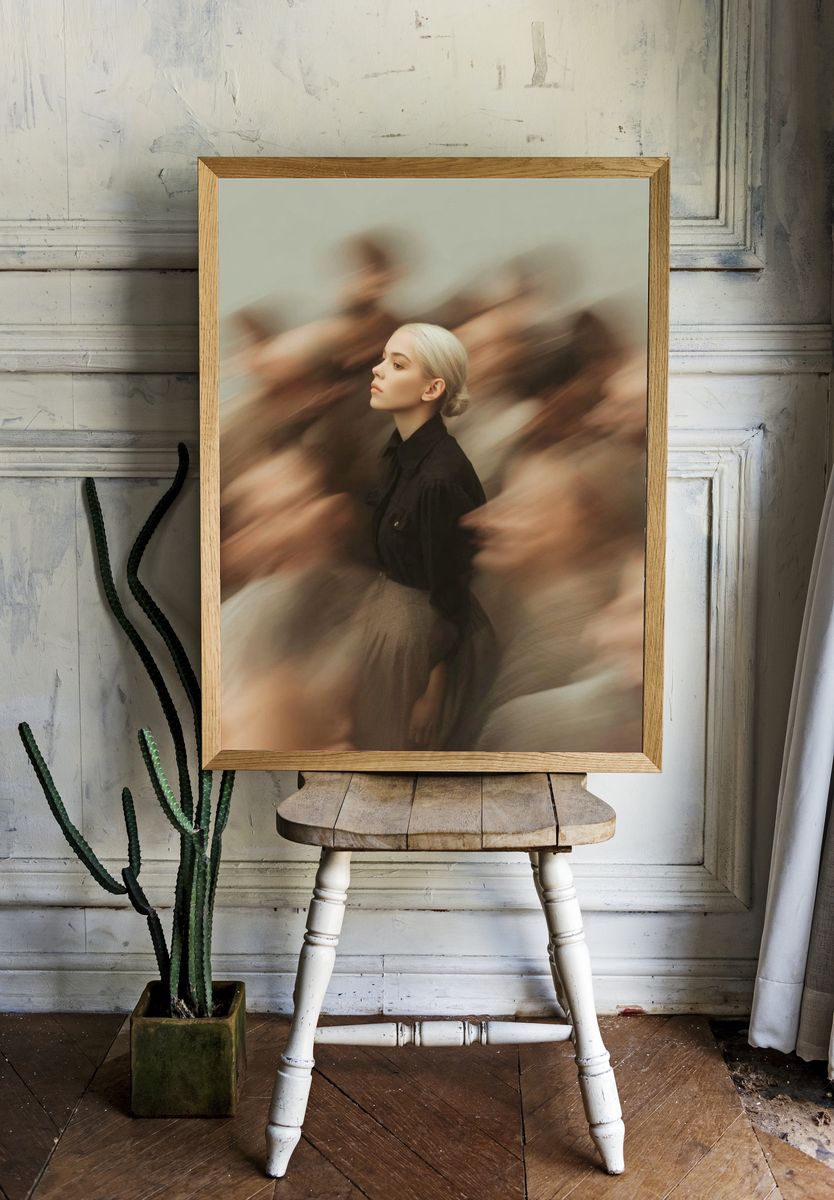 Ethereal Portrait in Motion — Fine Art Print room preview