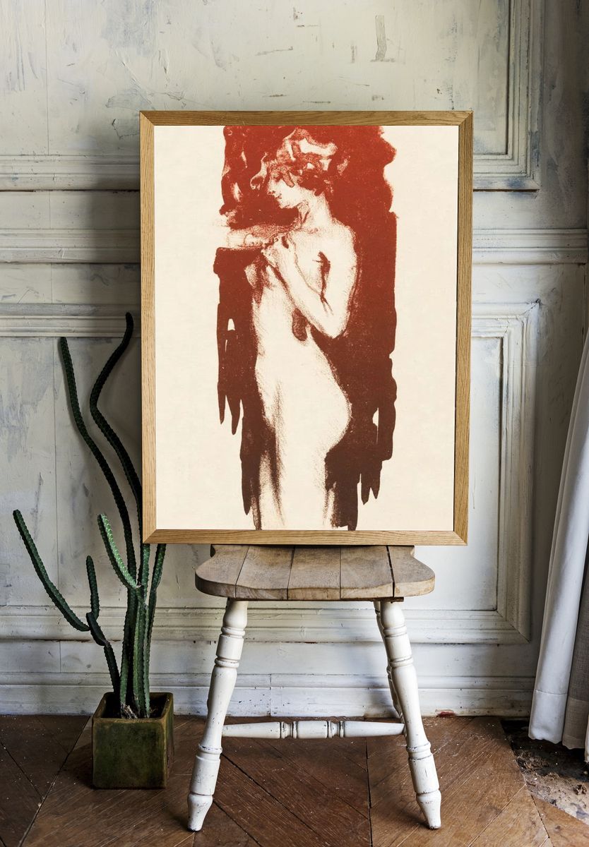 Elegant Female Figure — Fine Art Print room preview