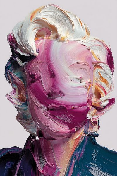 Abstract Painted Portrait Print. poster print