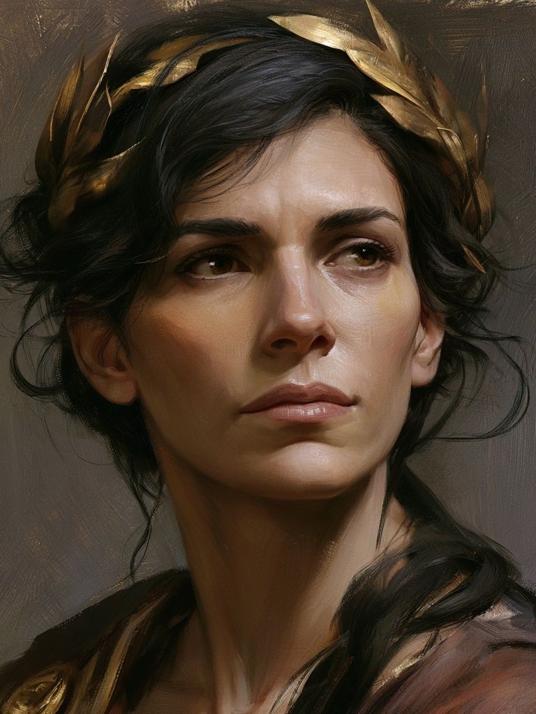 Classical Woman Portrait Fine-Art Print. poster detail