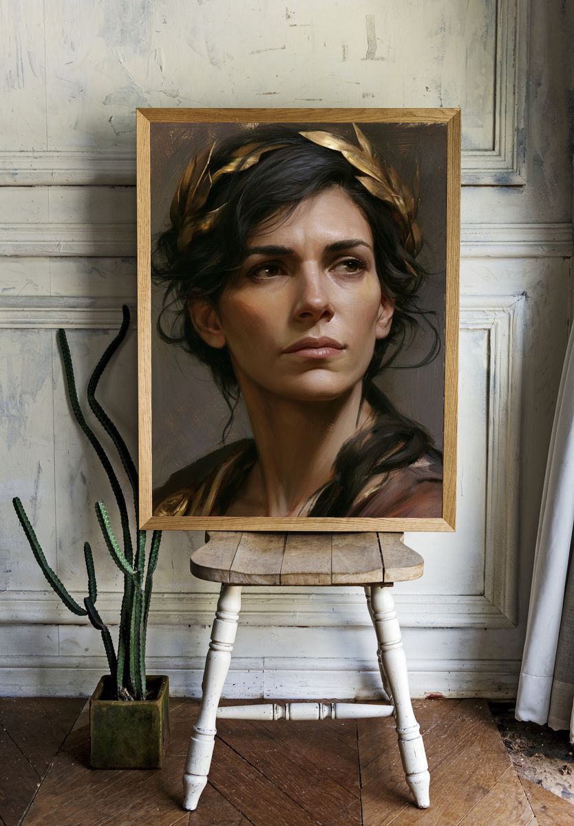 Classical Woman Portrait Fine-Art Print. — room view 1