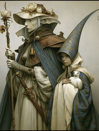 Fantasy Guardians Illustration Poster. poster