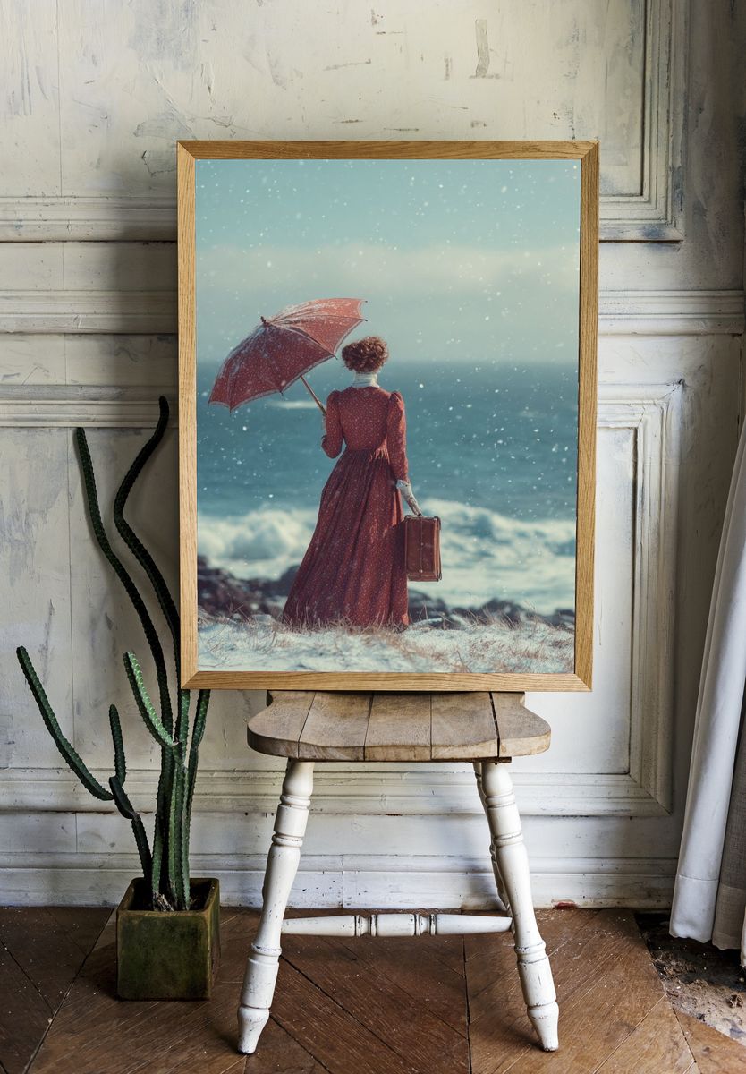 Victorian Woman by the Sea — Fine Art Print. — room view 1