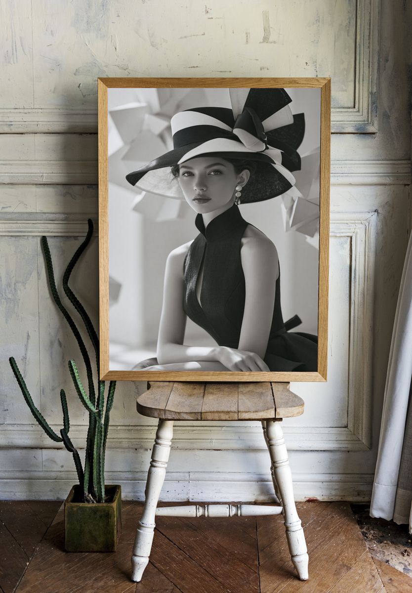 Elegant Fashion Portrait Print. room preview
