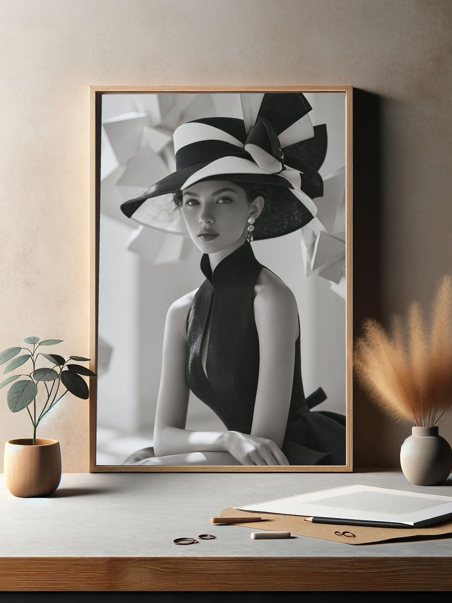 Elegant Fashion Portrait Print. — room view 2