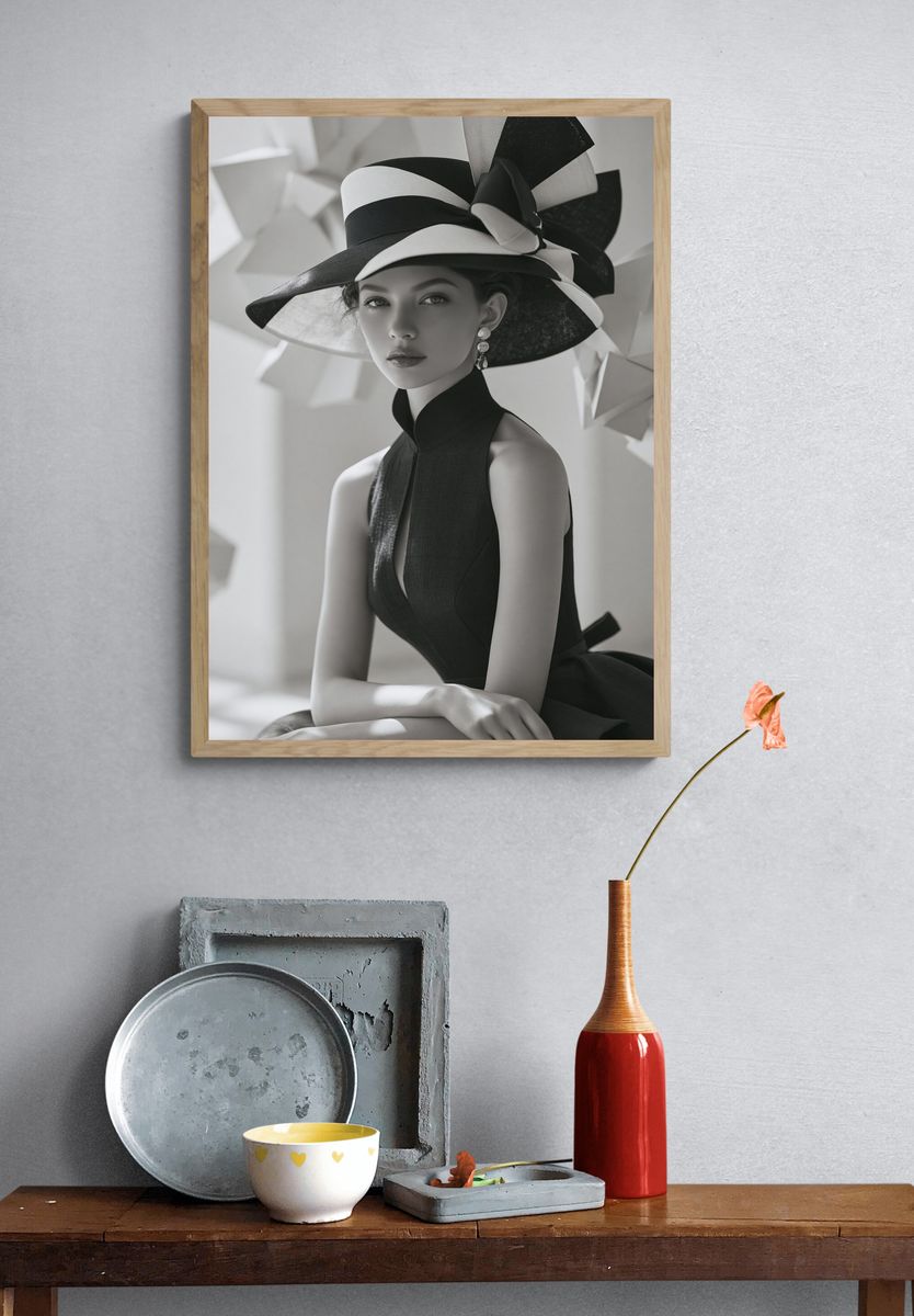 Elegant Fashion Portrait Print. — room view 3