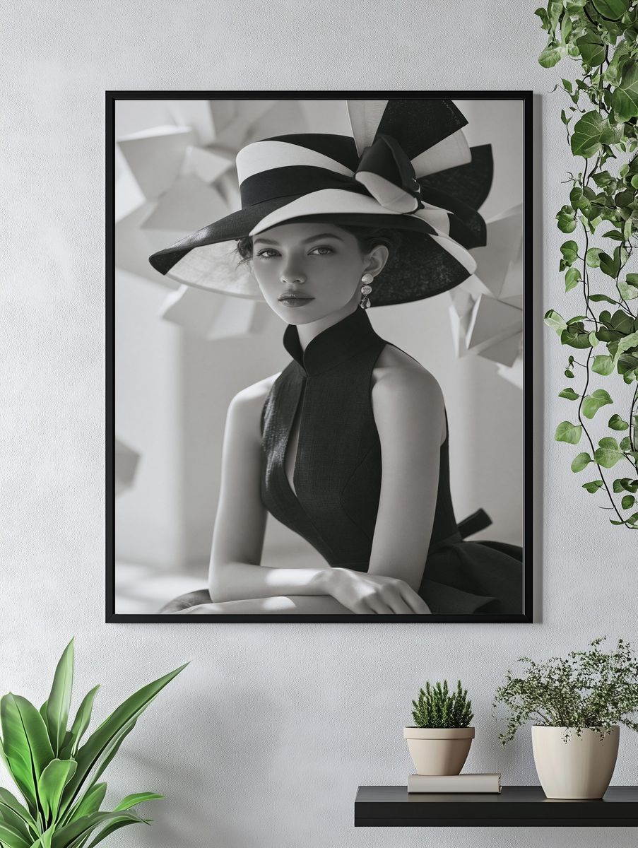 Elegant Fashion Portrait Print. — room view 4