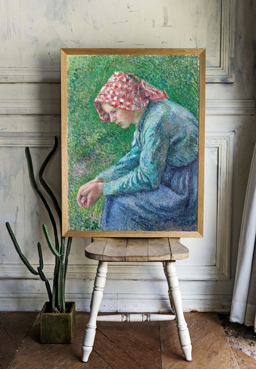 Contemplative Woman — Fine Art Print room preview