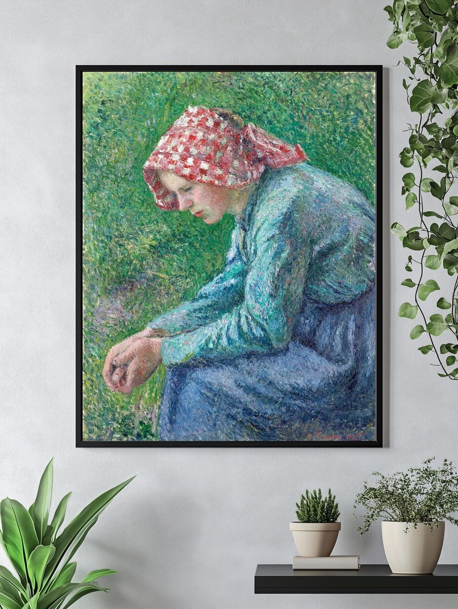 Contemplative Woman — Fine Art Print. — room view 4