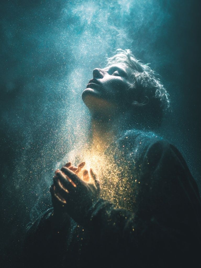 Celestial Prayer Portrait Print. poster detail