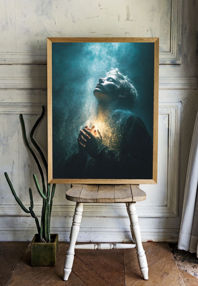 Celestial Prayer Portrait Print room preview