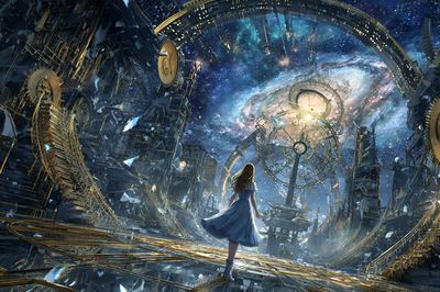 Cosmic Journey — Fantasy Art Print. poster print
