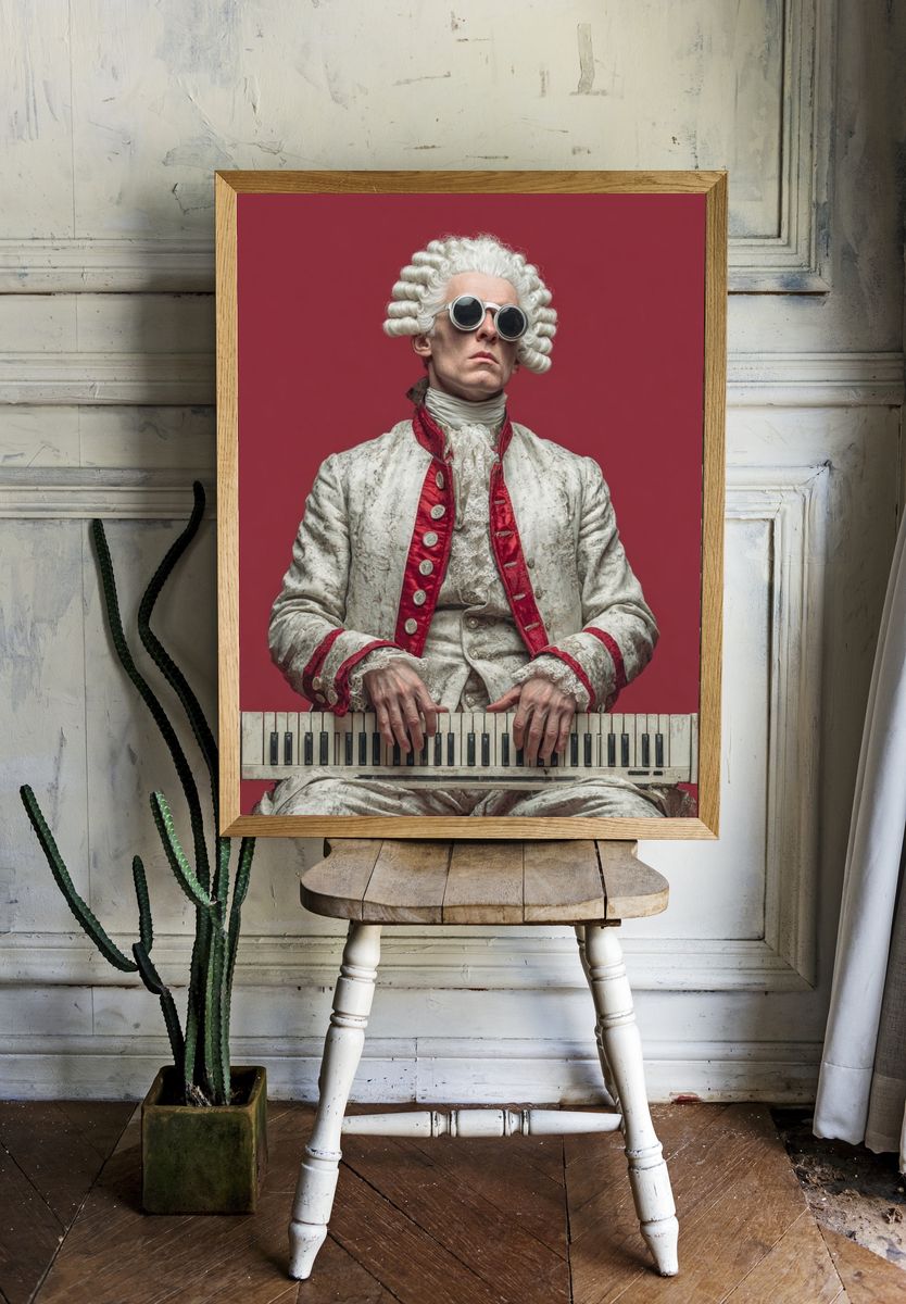 Baroque Keyboard Portrait Print. room preview