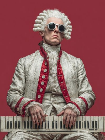 Baroque Keyboard Portrait Print. poster print