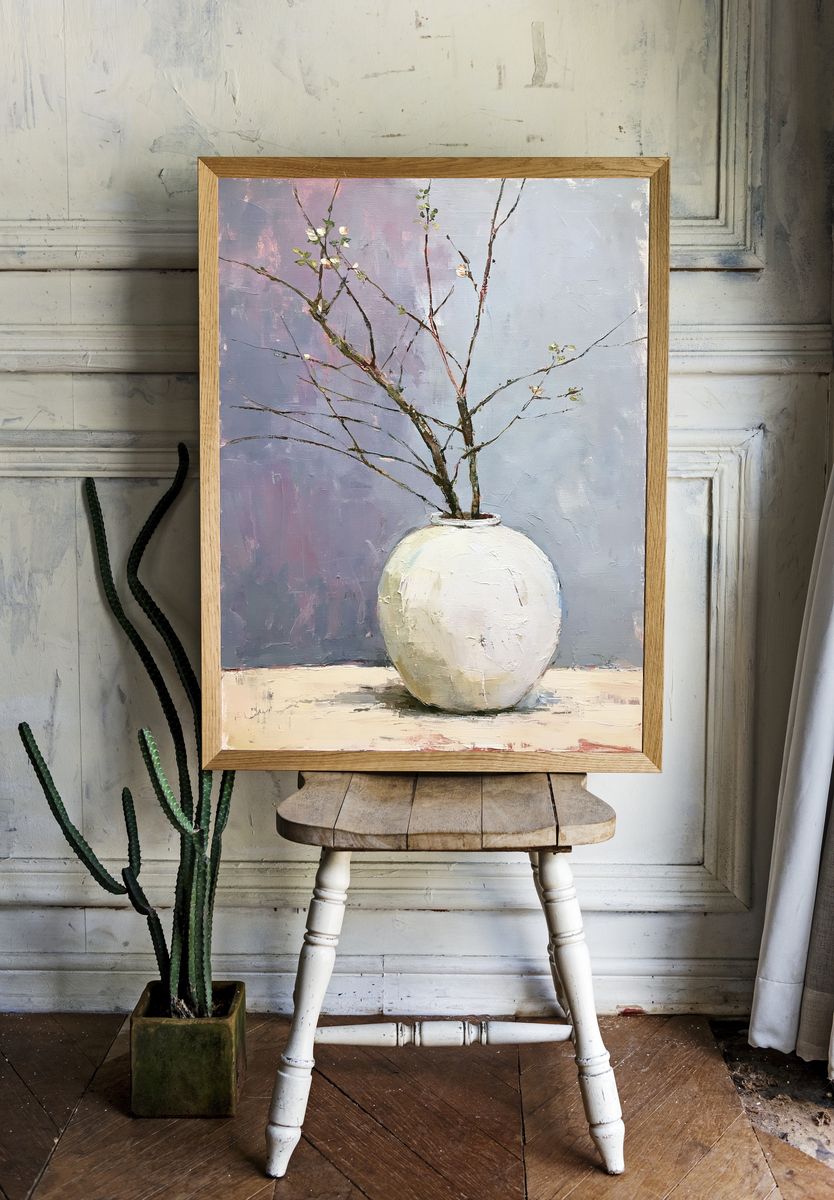 Minimal Vase Still Life Print. room preview