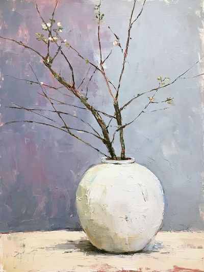 Minimal Vase Still Life Print. poster