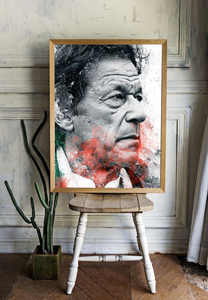 Abstract Portrait Splash Print. — room view 1