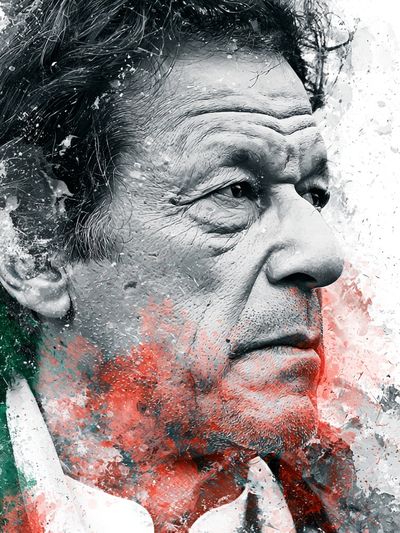 Abstract Portrait Splash Print. poster