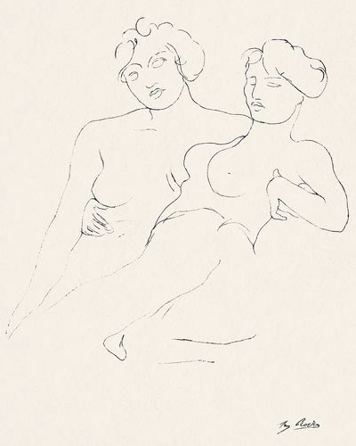 Two Women — Fine Art Print. poster print