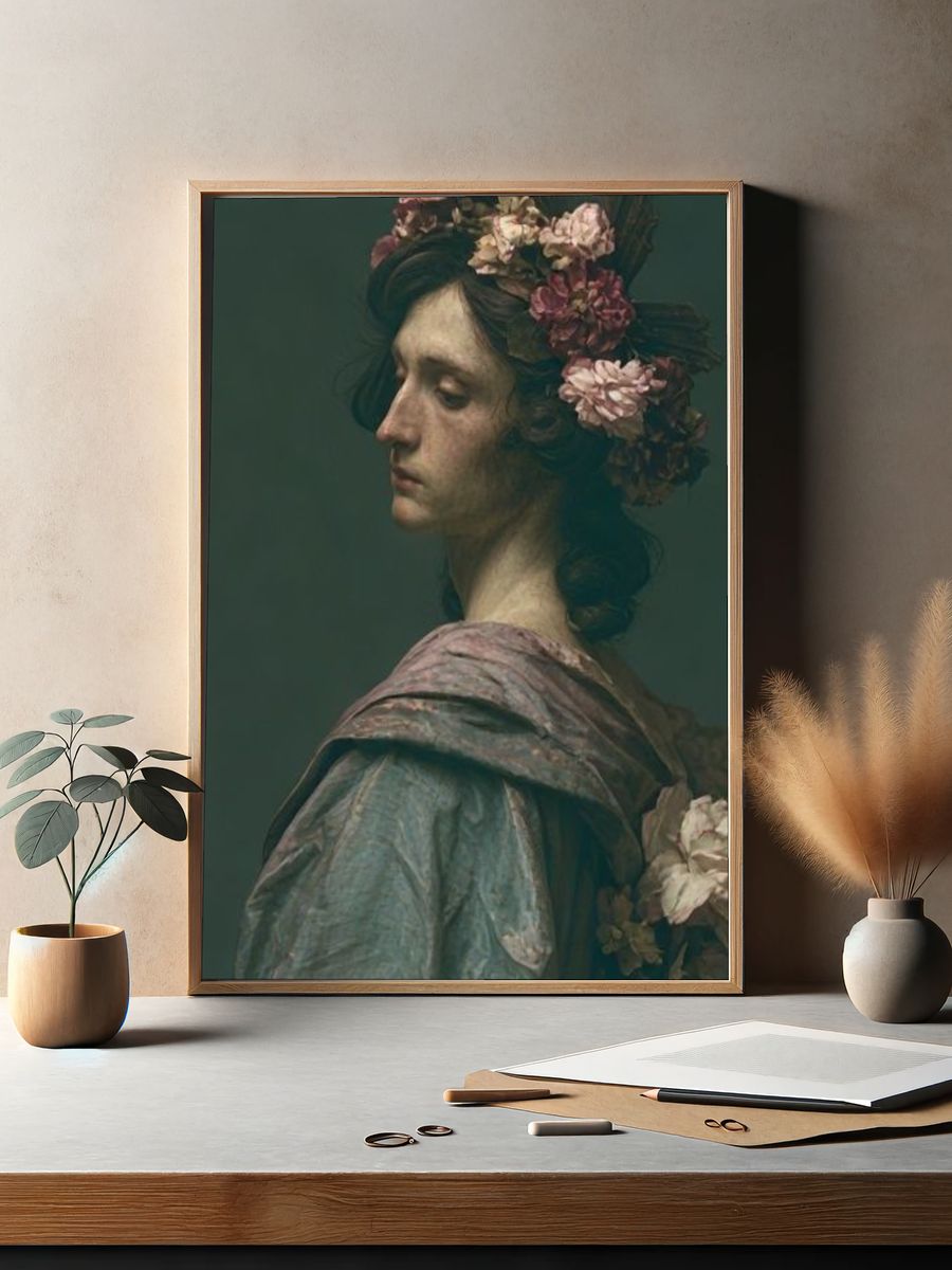 Floral Portrait Fine-Art Poster. — room view 2