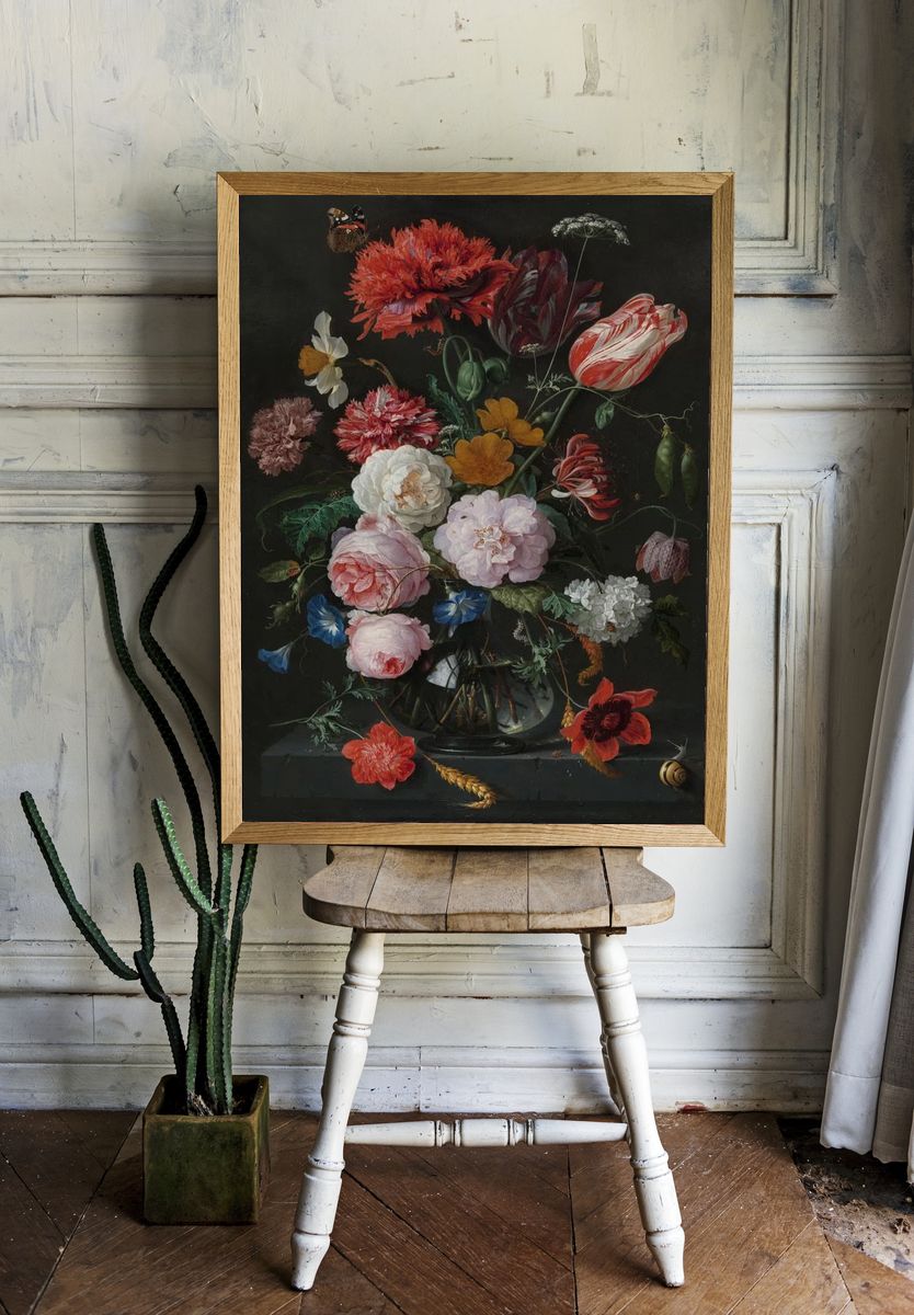 Still Life Flowers Glass Vase. room preview