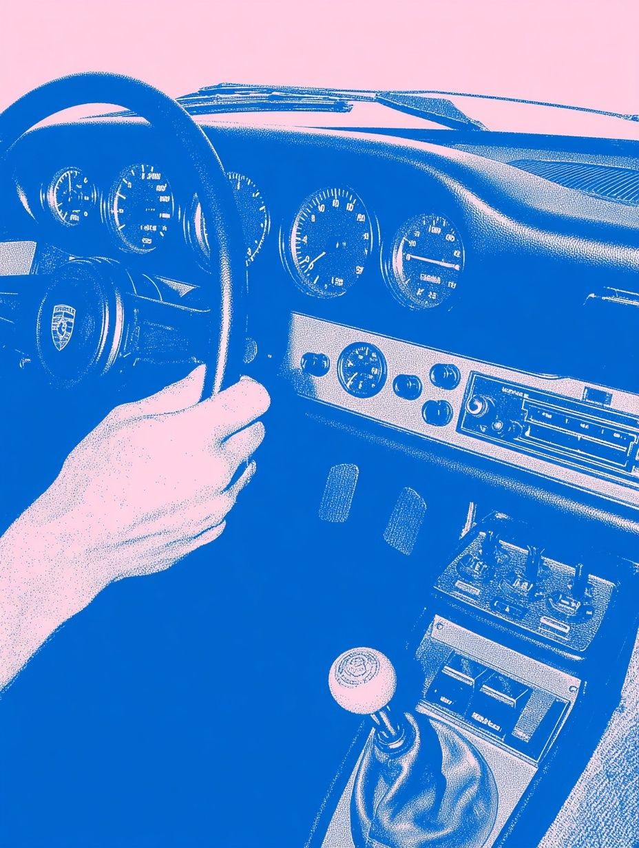 Porsche Interior Pop Art Poster. poster — fine-art art