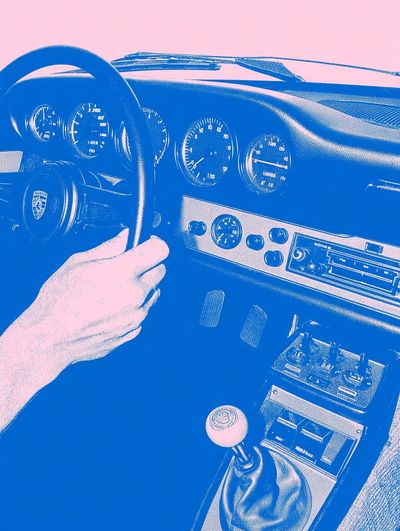 Porsche Interior Pop Art Poster. poster print