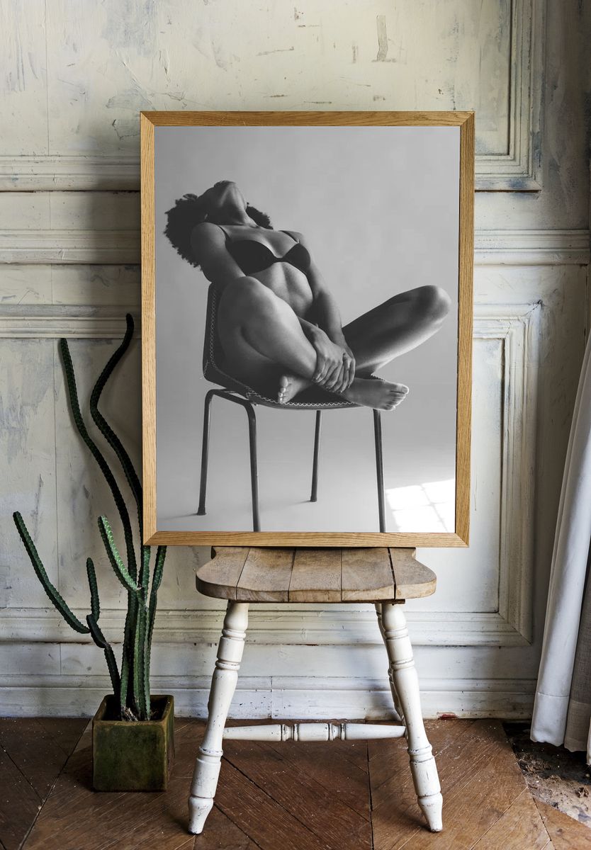 Elegant Nude Portrait — Fine Art Print room preview