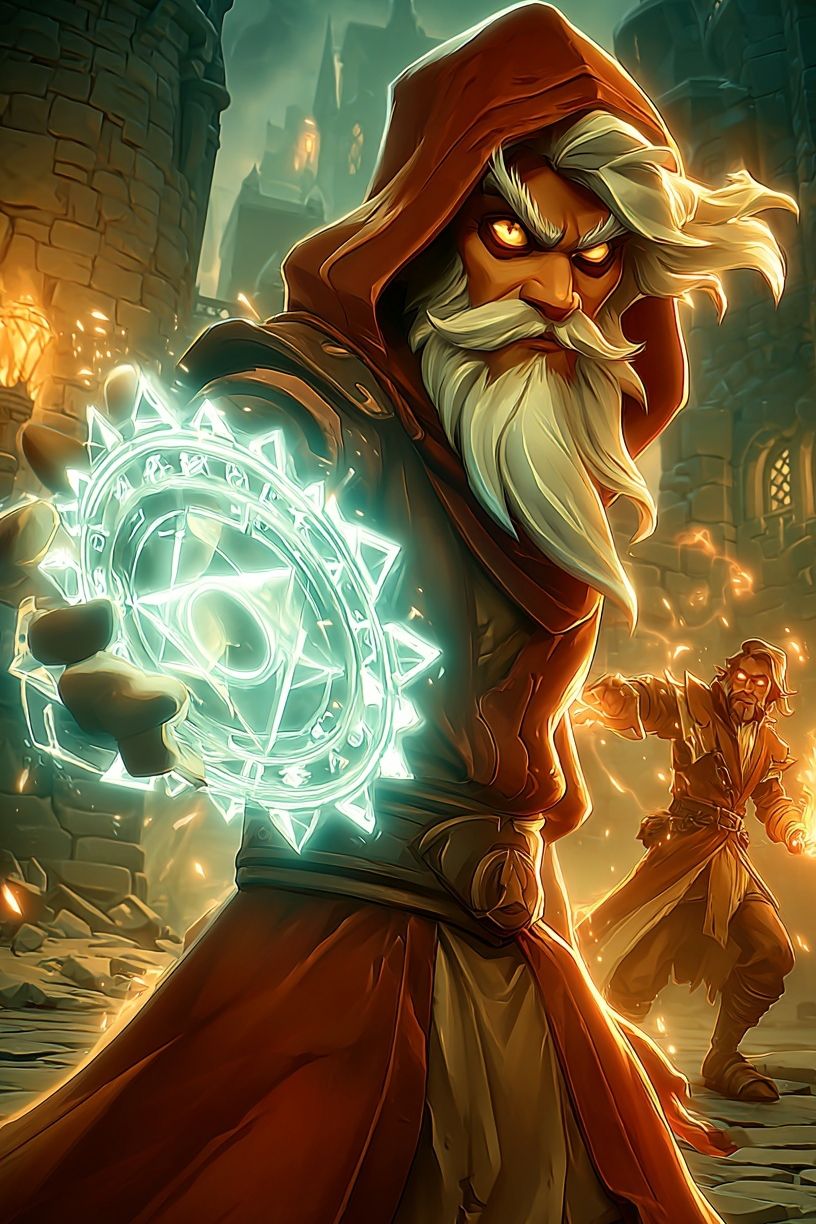 Mystical Sorcerer — Fantasy Art Print. poster — illustration art
