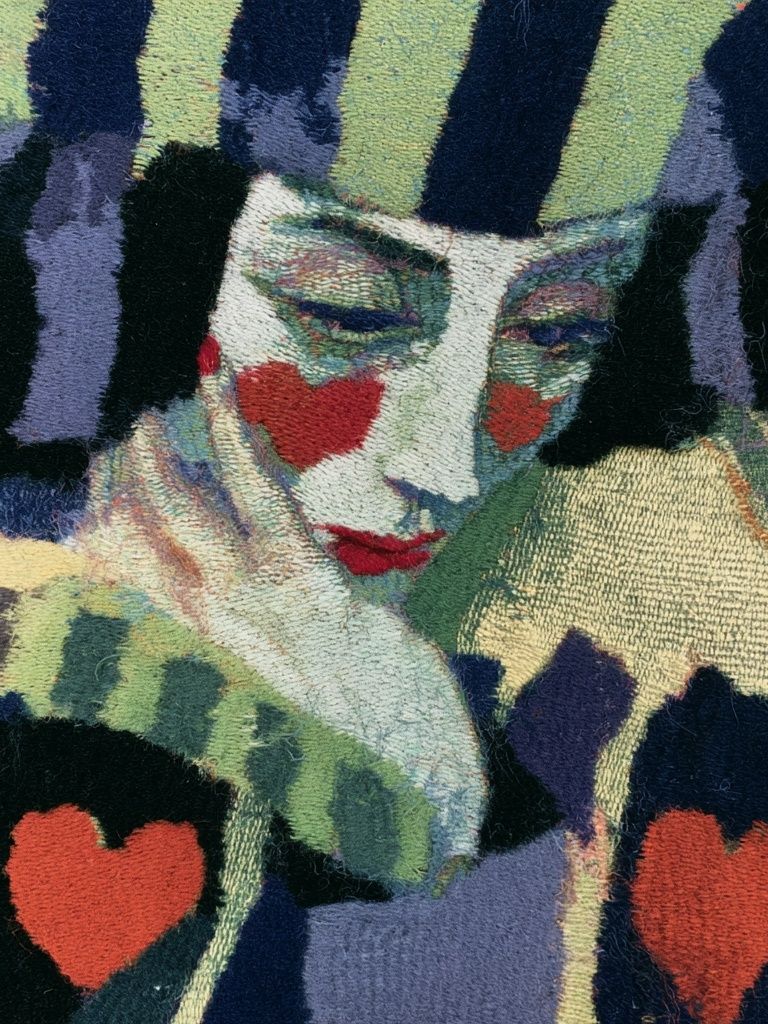 Harlequin Portrait Fine-Art Poster. poster detail