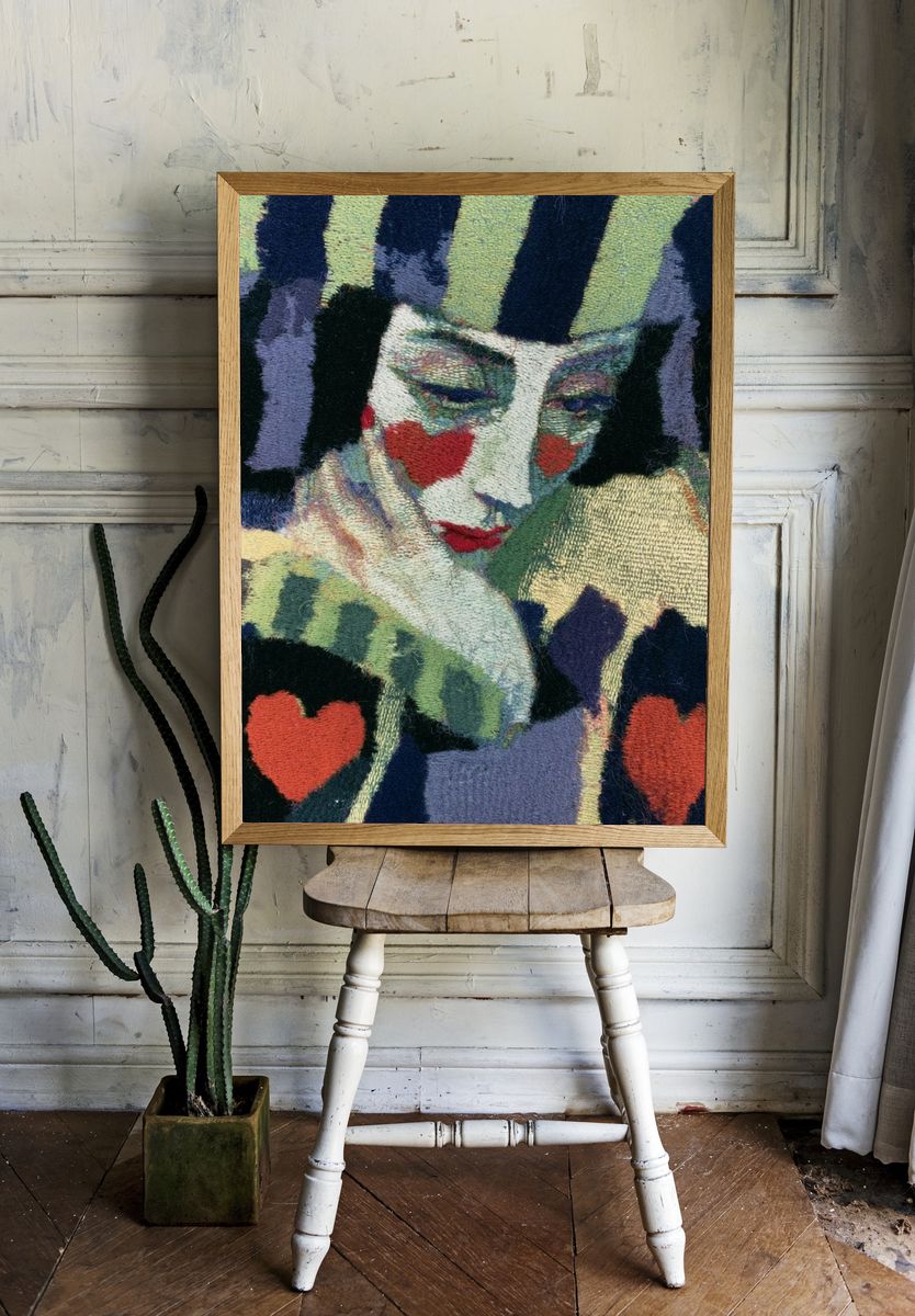 Harlequin Portrait Fine-Art Poster. room preview
