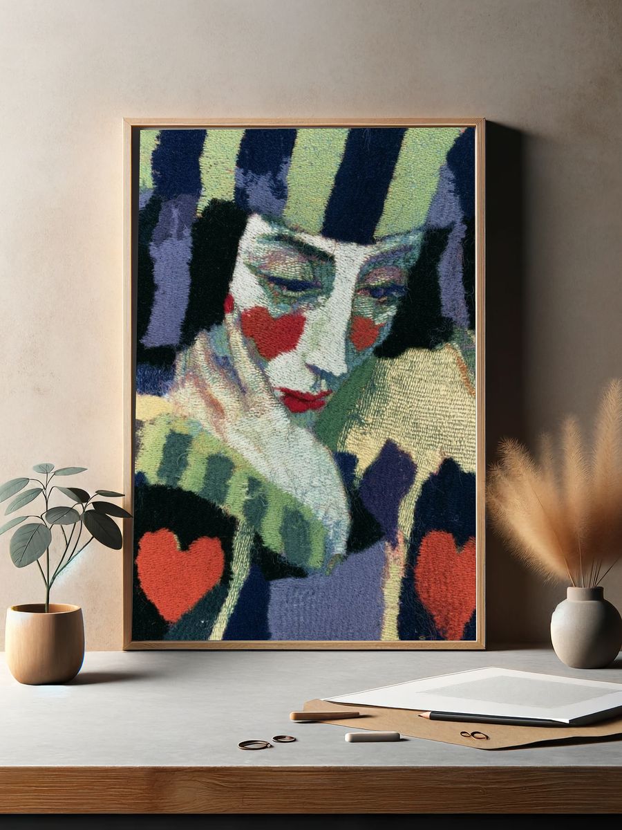Harlequin Portrait Fine-Art Poster. — room view 2