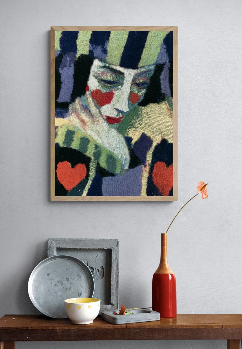Harlequin Portrait Fine-Art Poster. — room view 3