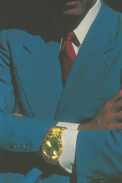 Blue Suit Portrait Photography Print. poster print
