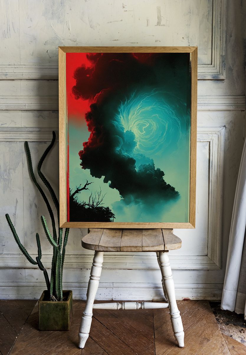 Swirling Clouds — Fine Art Print room preview