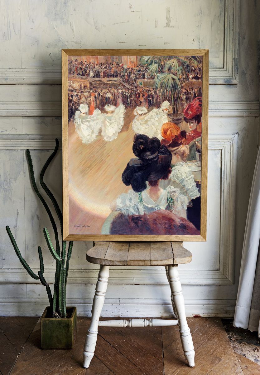 Elegant Ball at the Opera — Fine Art Print. room preview