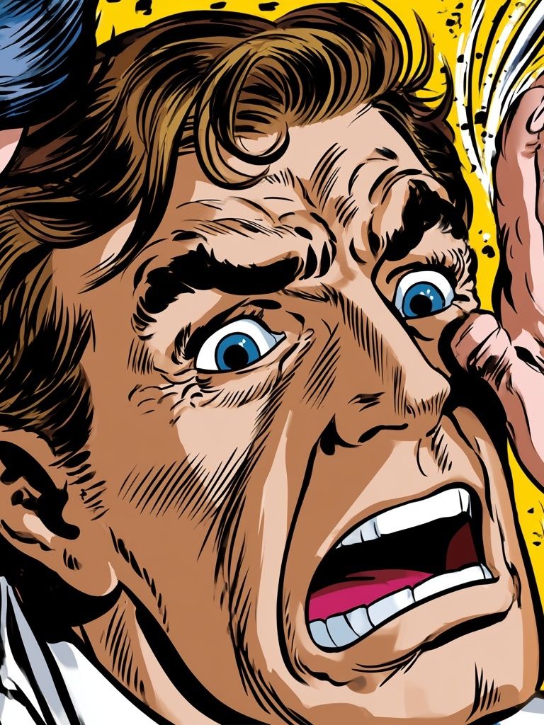 Shocked Pop Art Portrait Poster. poster detail