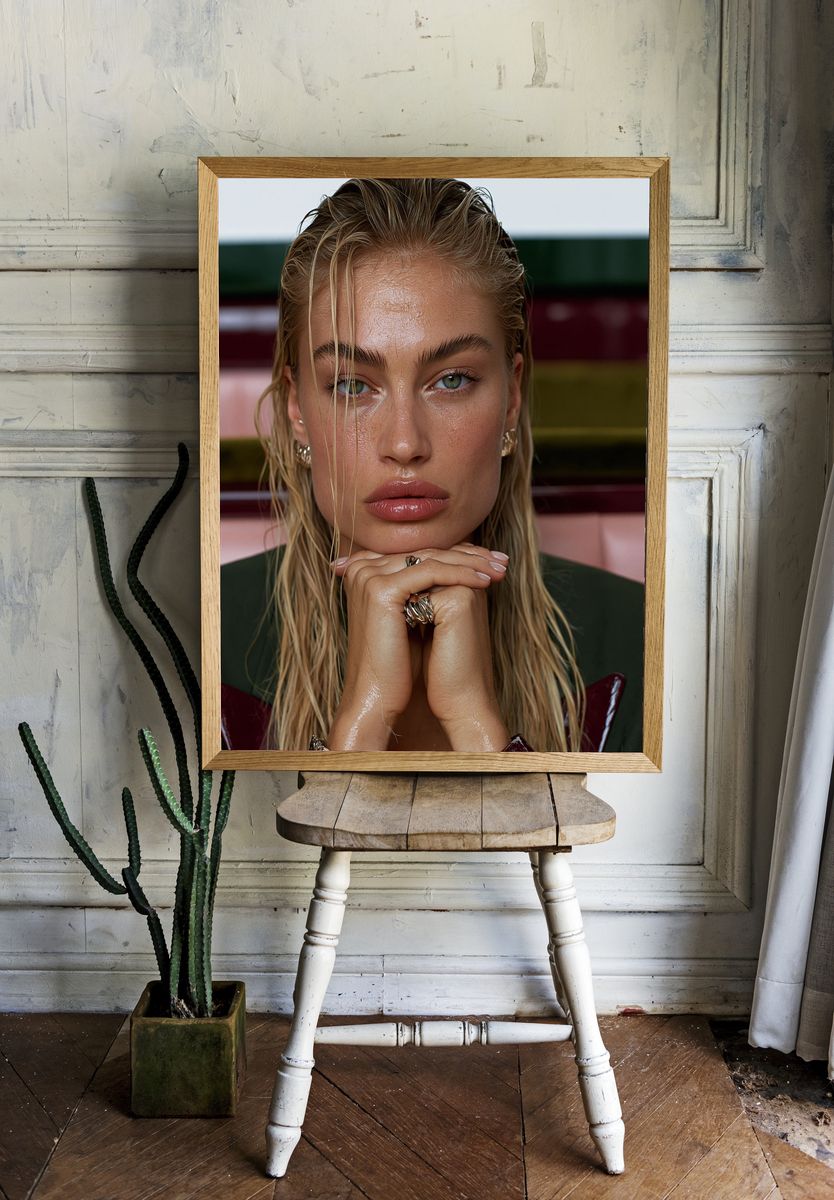 Glossy Fashion Portrait Poster. room preview