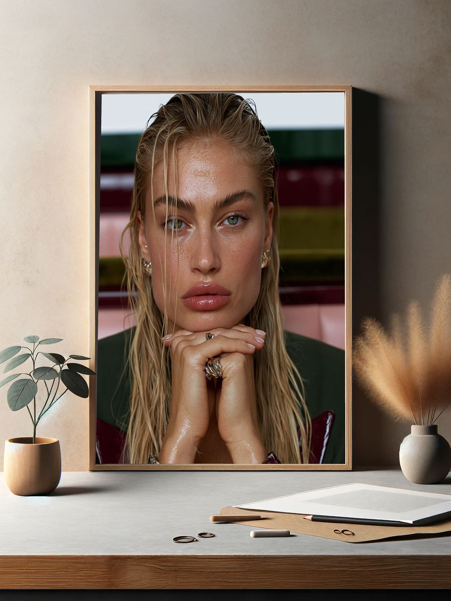 Glossy Fashion Portrait Poster. — room view 2