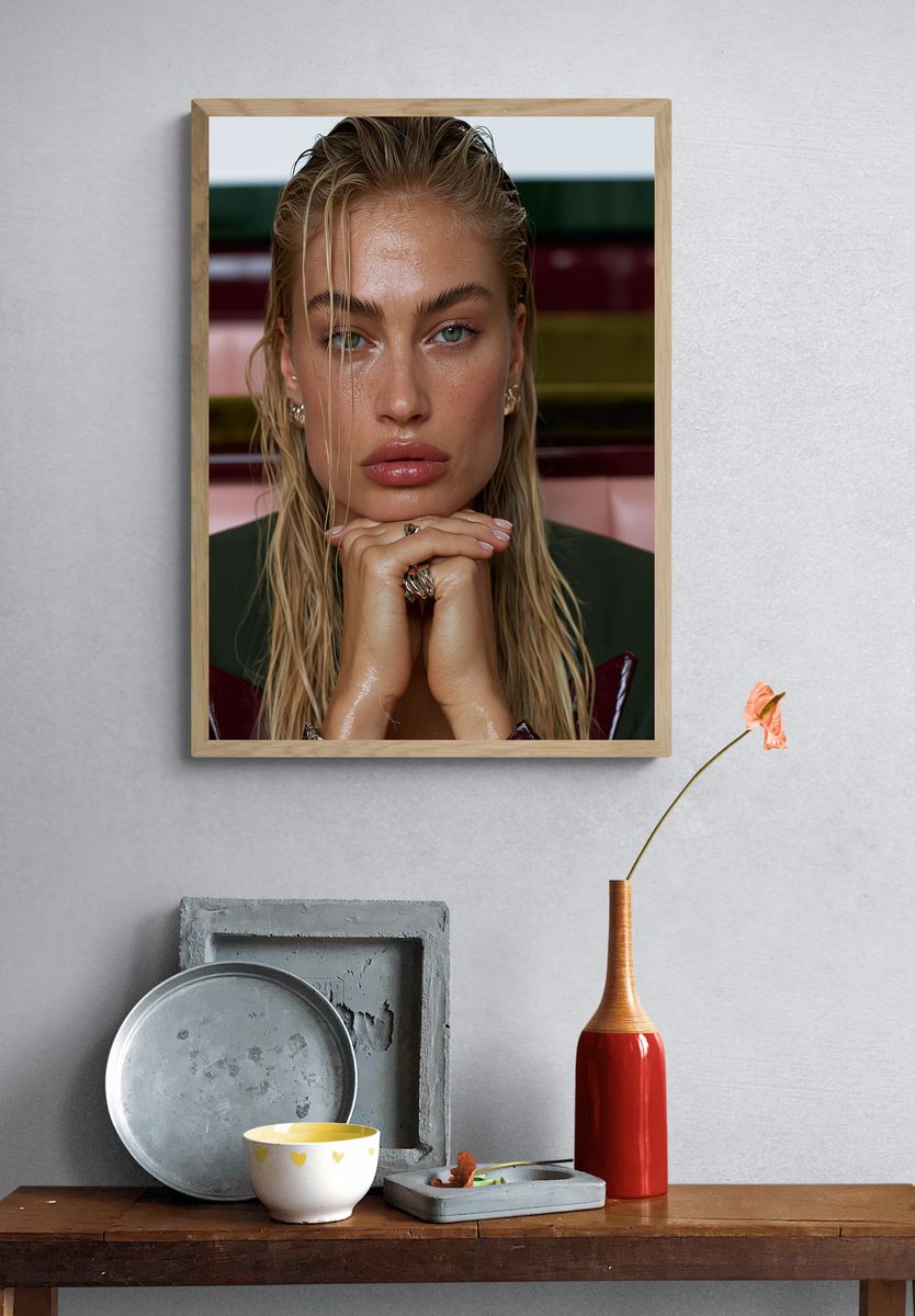 Glossy Fashion Portrait Poster. — room view 3