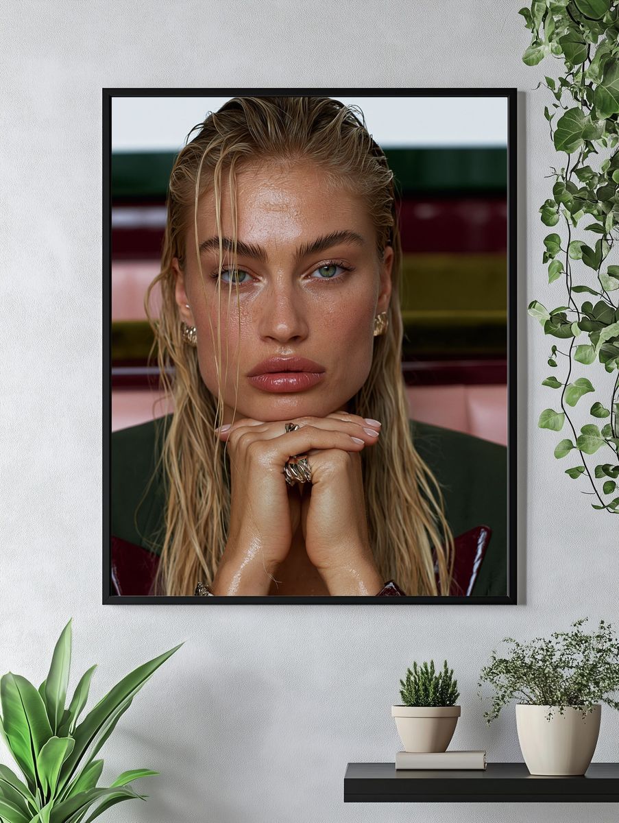Glossy Fashion Portrait Poster. — room view 4