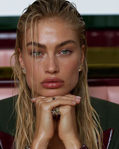 Glossy Fashion Portrait Poster. poster