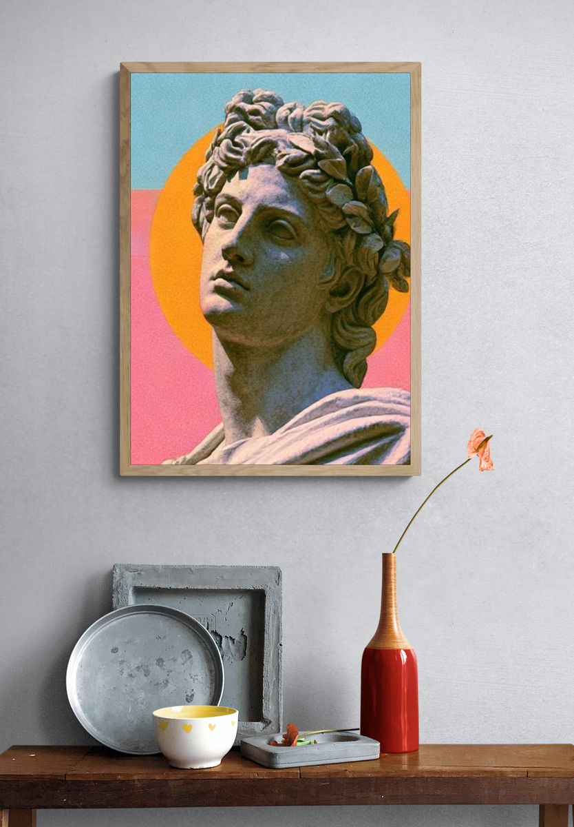 Classical Bust Pop Art Poster. — room view 3